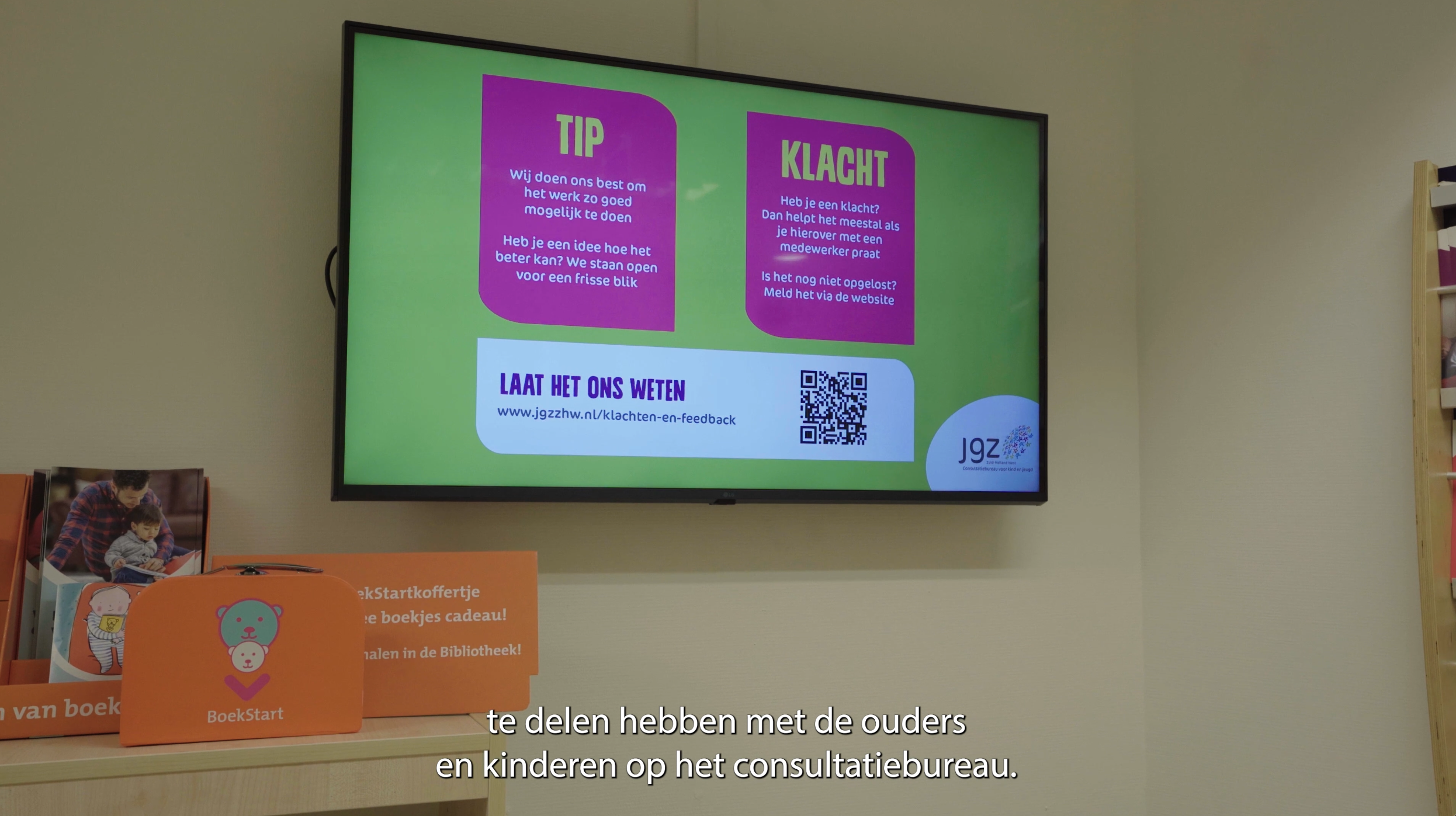 Narrowcasting template in de huisstijl van een organisatie